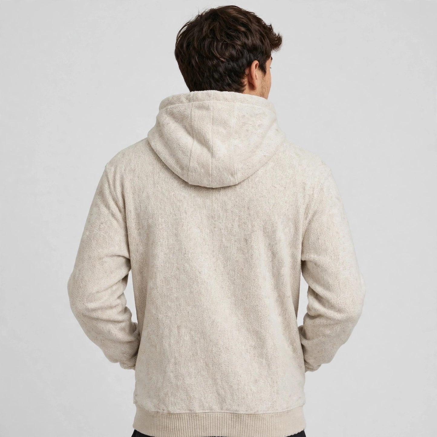 LONG BREACH Zip UP Off White Hoodie