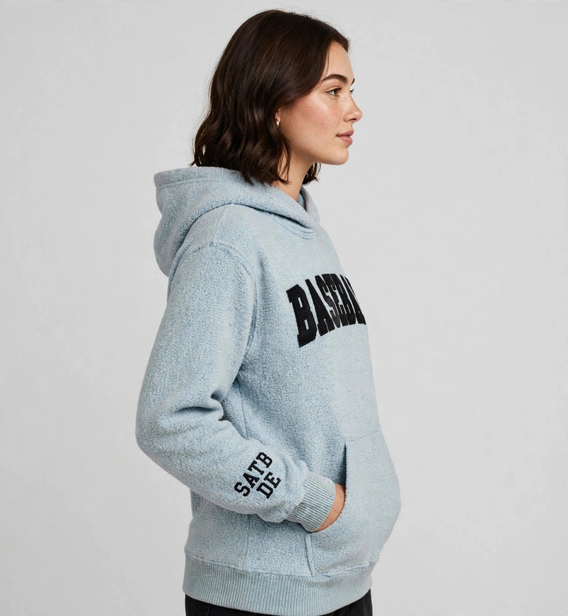 BASEBALL Sherpa Blue Hoodie