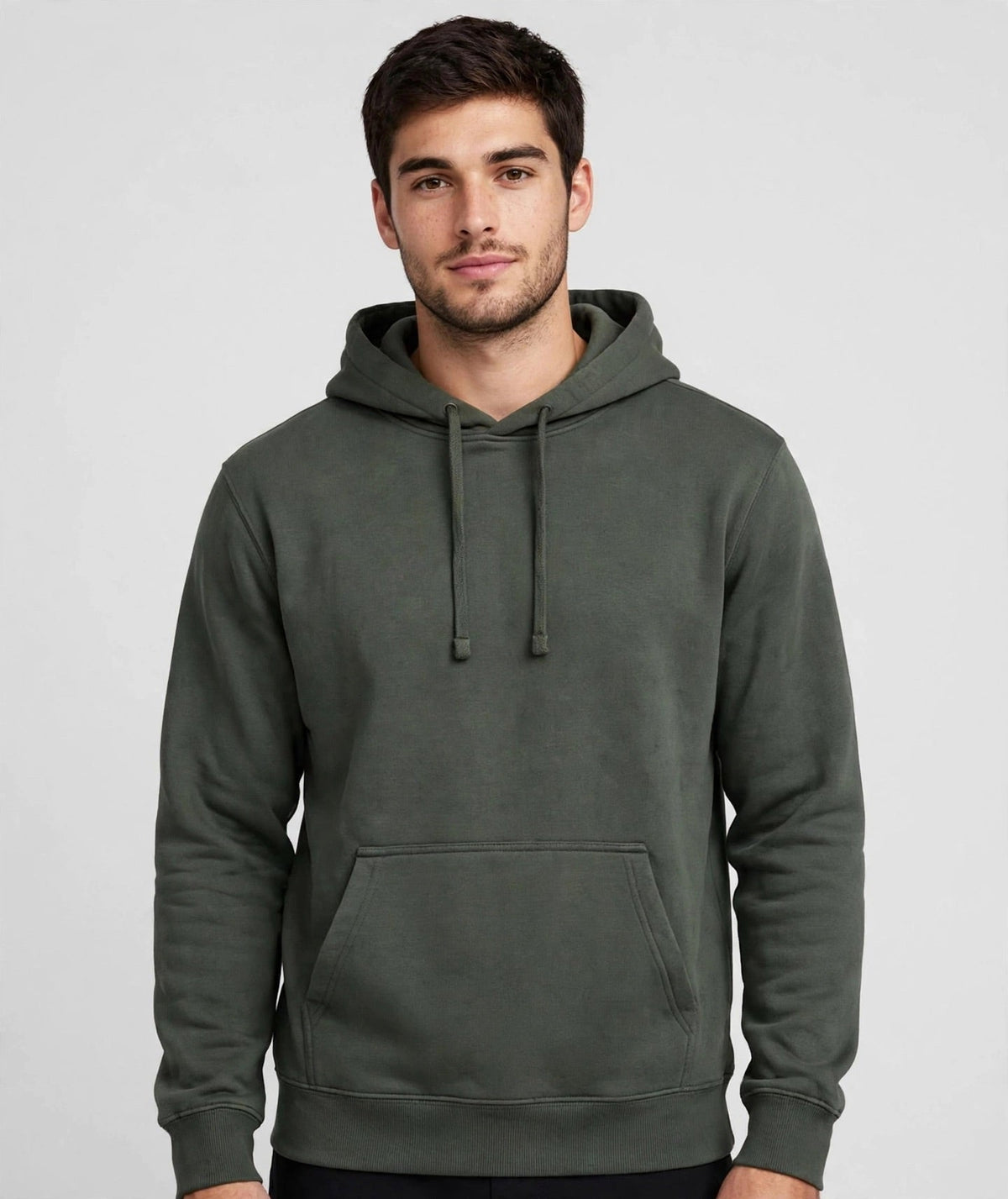 Dark Greenish Plain Hoodie
