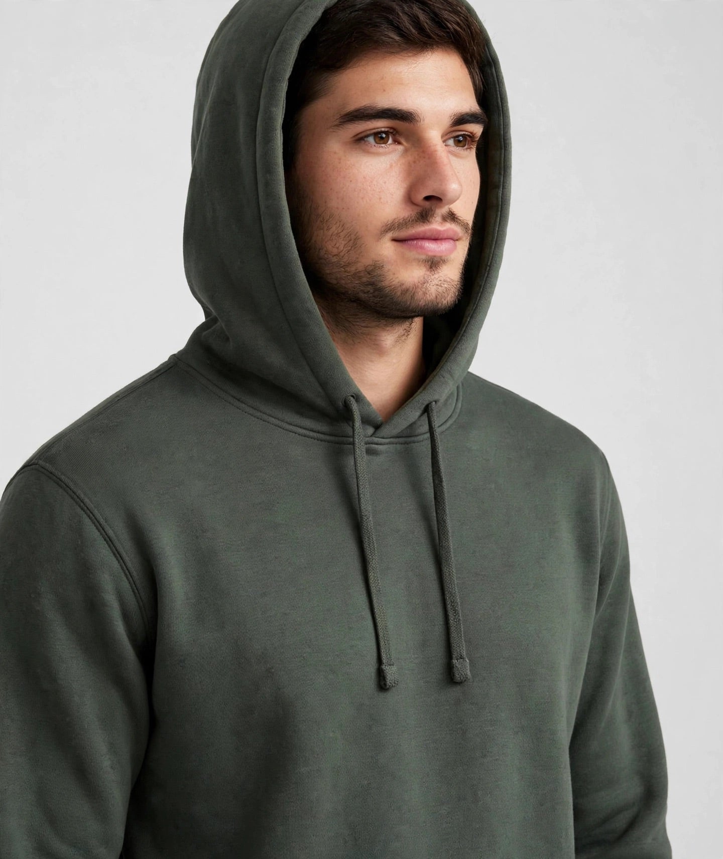 Dark Greenish Plain Hoodie